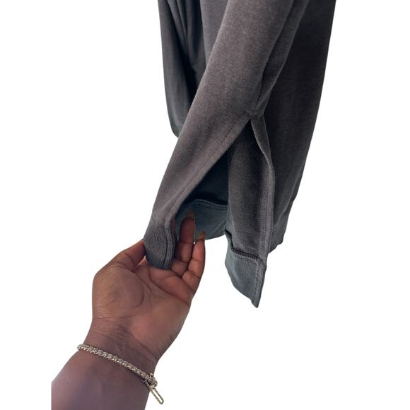 Wildfox Gray Easy Does It Pullover Cotton Blend Crewneck Sweatshirt Size Large - Picture 6 of 12